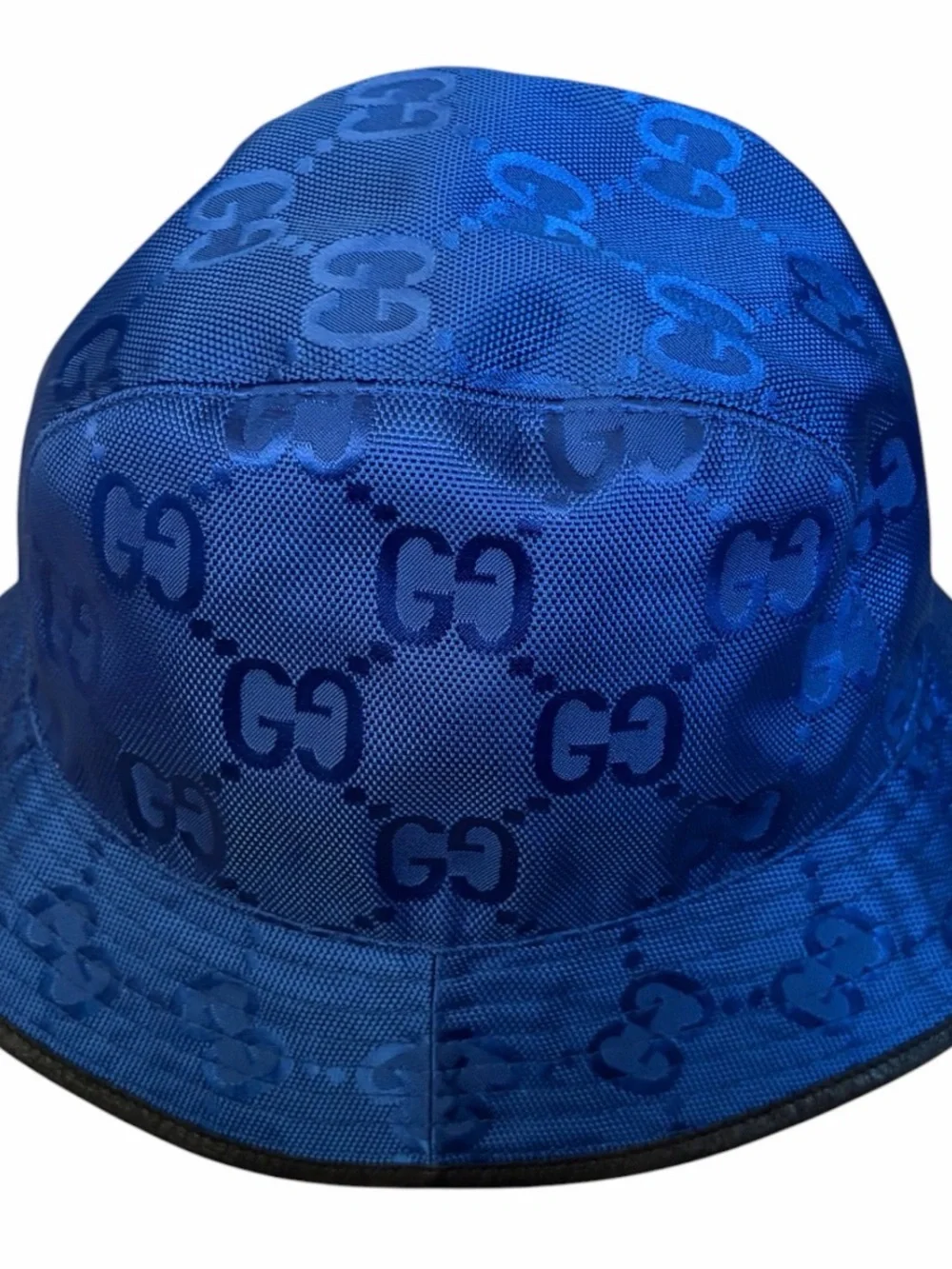 Gucci Blue GG Monogram Bucket Hat size small